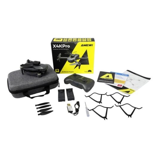 Drone AMEWI X4KPro 4 rotors 3840x2160 1500 mAh Gris