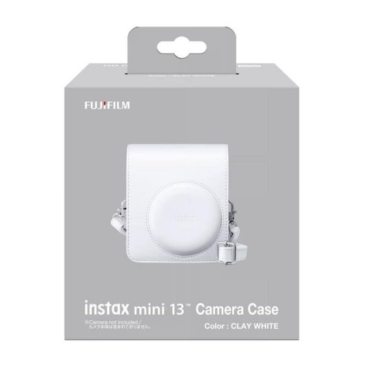 Capa Fujifilm Instax Mini 13 couro sintético cinzento com alça ajustável