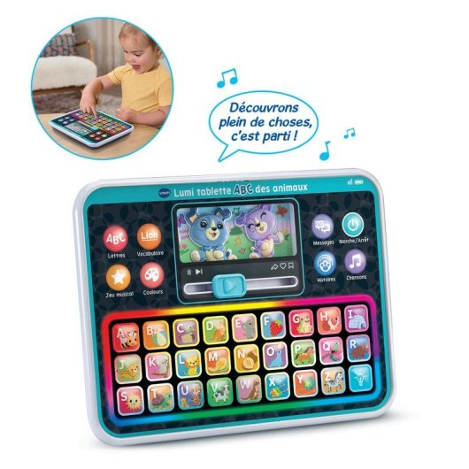 VTech Lumi ABC Animals Tableta Educativa Infantil con Teclado Iluminado