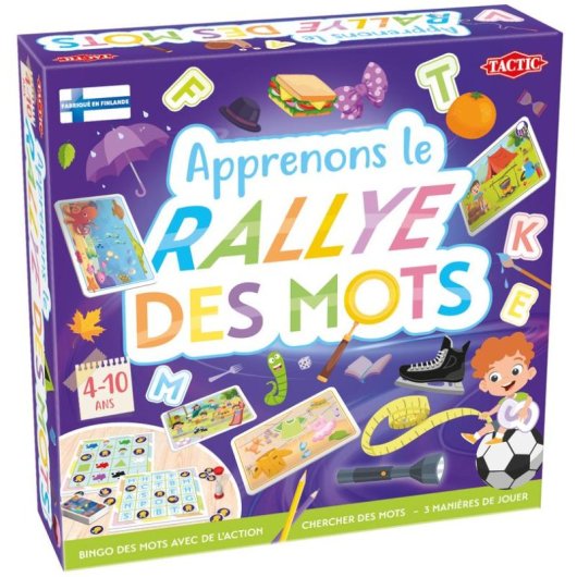 Brettspiel Tactic Apprenons Rally der Wörter Educativ 4-10 Jahre