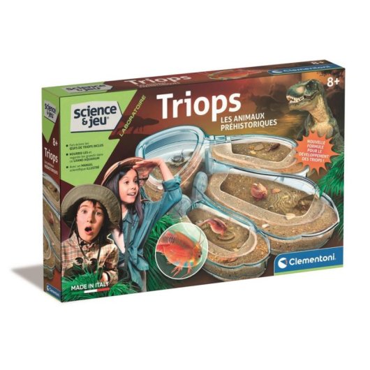 Kit de science Clementoni Triops Science & Play avec mini aquarium et loupe