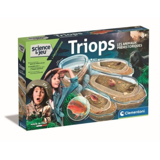 Kit de science Clementoni Triops Science & Play avec mini aquarium et loupe