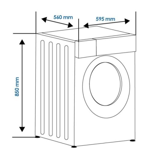 Máquina de Lavar Roupa Aspes AL9401AIDVX 9 Kg 1400rpm Classe A Inox Motor Inverter