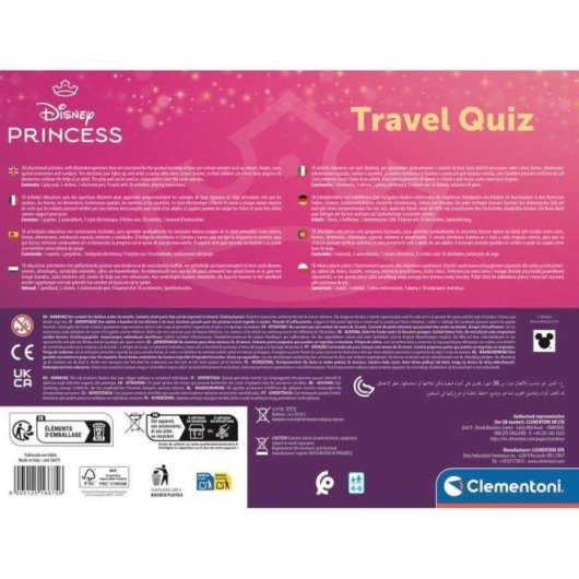 Secretária Educativa Clementoni Princess 18 Atividades 180+ Quiz com Luzes e Sons