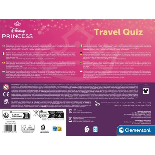 Secretária Educativa Clementoni Princess 18 Atividades 180+ Quiz com Luzes e Sons