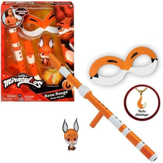 Kit de Transformação Rena Rouge Bandai - Máscara, Medalhão, Flauta e Figurinha Trixx