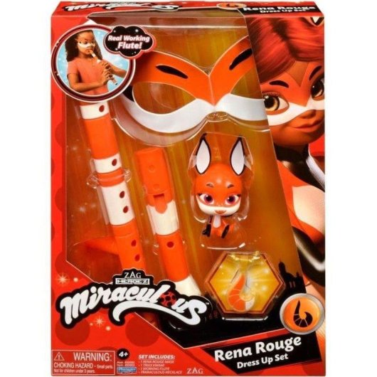 Kit de Transformação Rena Rouge Bandai - Máscara, Medalhão, Flauta e Figurinha Trixx