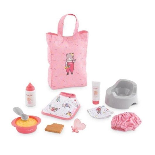 Conjunto Acessórios Corolle Rosa 11 Peças para Boneca 30 cm desde 18 meses