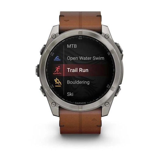 Garmin Fenix 8 Bluetooth GPS 1,4" Titane Marron Taille Unique Étanche 10 ATM SpO2