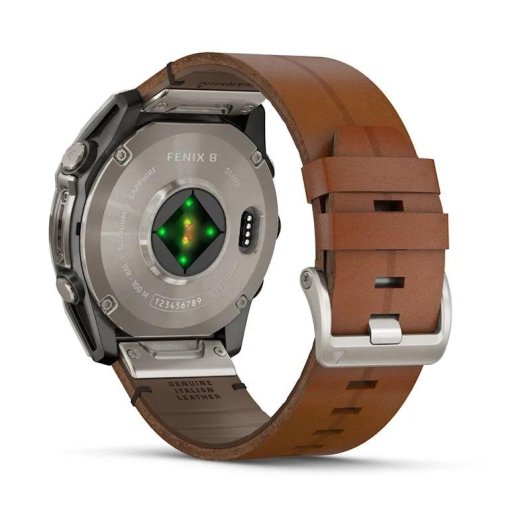 Garmin Fenix 8 Bluetooth GPS 1,4" Titane Marron Taille Unique Étanche 10 ATM SpO2