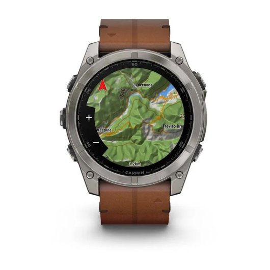 Garmin Fenix 8 Bluetooth GPS 1,4" Titane Marron Taille Unique Étanche 10 ATM SpO2