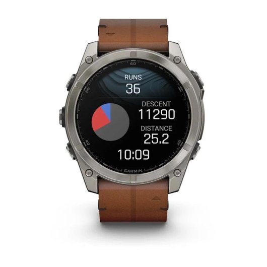 Garmin Fenix 8 Bluetooth GPS 1,4" Titane Marron Taille Unique Étanche 10 ATM SpO2