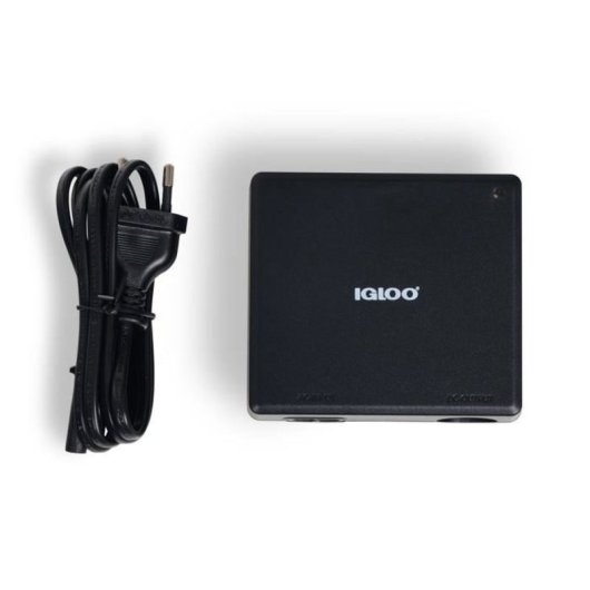 Igloo Adaptador Ac/dc 230v A 12v Para Glacières De 12v, Cable Negro Incluido, Acabado Plástico Texturizado Mate, Ips60