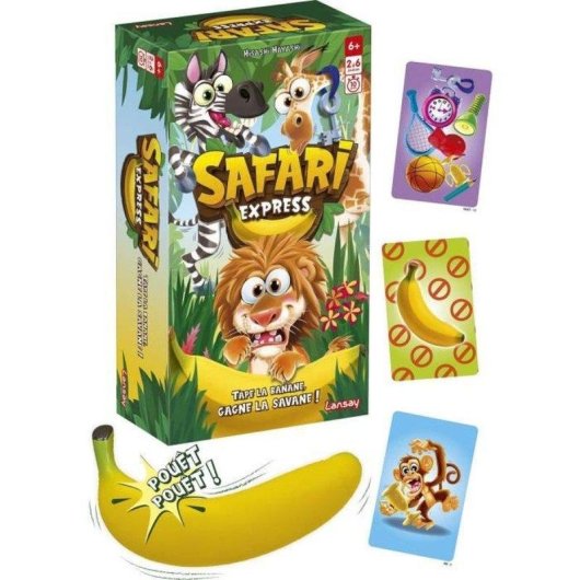 Juego de cartas infantil Lansay Safari Express observación y reflejos 2-6 jugadores