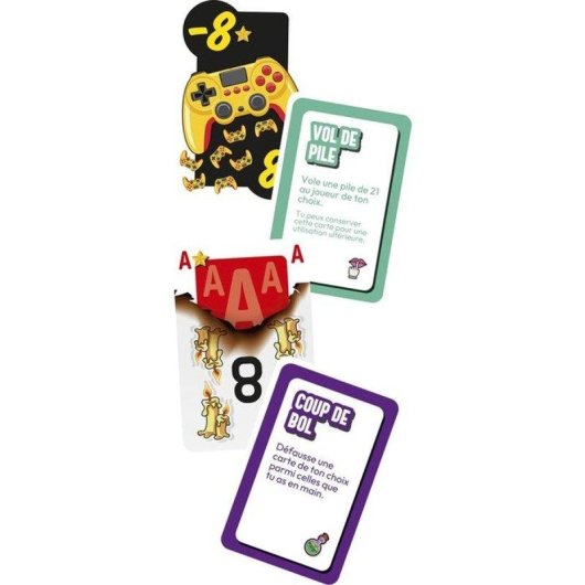 Juego de Cartas Lansay Pile Poil 21 Familiar Rápido 2-4 Jugadores