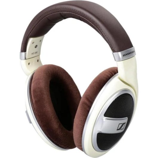 Auriculares Sennheiser HD 599 con cable, diseño abierto, sonido audiophile, color marfil