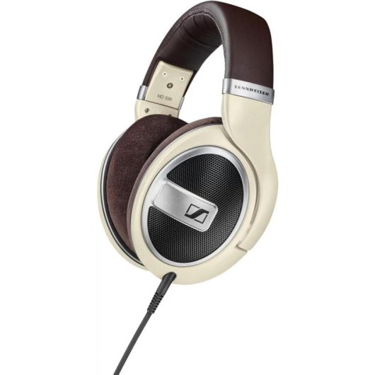 Auriculares Sennheiser HD 599 con cable, diseño abierto, sonido audiophile, color marfil
