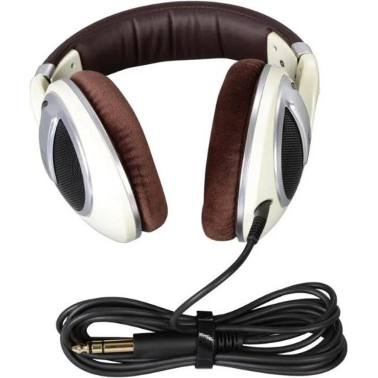 Auriculares Sennheiser HD 599 con cable, diseño abierto, sonido audiophile, color marfil