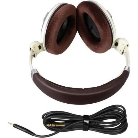 Auriculares Sennheiser HD 599 con cable, diseño abierto, sonido audiophile, color marfil