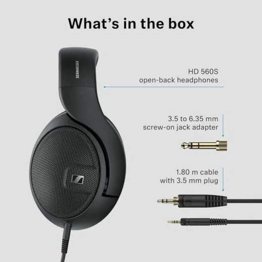 Auriculares Sennheiser HD 560S con cable, abiertos, para música y gaming, negros