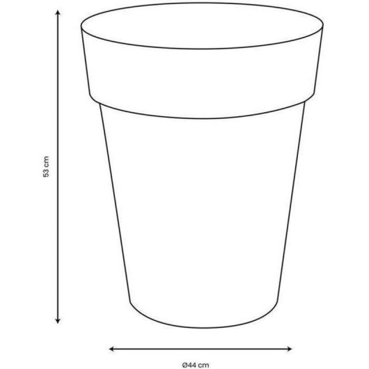 Vaso EDA Toscane Rotondo Blu Jean Polipropilene Ø44 x H53 cm 50 L
