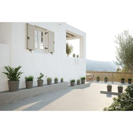 Vaso rotondo Artevasi Capri Large 50 cm bianco con serbatoio d'acqua integrato