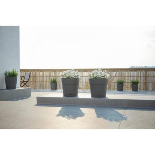 Vaso rotondo Artevasi Capri Large 50 cm bianco con serbatoio d'acqua integrato