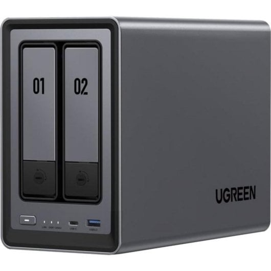 NAS UGREEN 54TB 8GB RAM 2 bahías 2,5GbE HDMI USB-C SD M.2 DXP2800