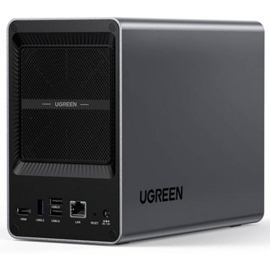 NAS UGREEN 54TB 8GB RAM 2 bahías 2,5GbE HDMI USB-C SD M.2 DXP2800