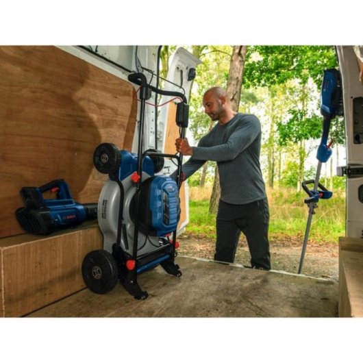 Cortacésped Bosch GRA18V2-46SP inalámbrico 46 cm 36V doble batería azul