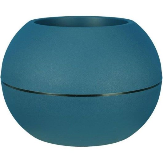Blumenkasten Riviera Granit Boule blau 50 cm 18 l Doppelwand Granitoptik