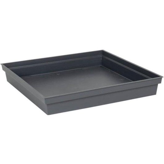 Vassoio Quadrato EDA Toscane 40x40x5.9cm Plastica Grigio Antracite Anti-UV