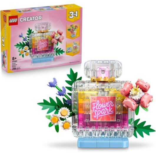 LEGO Creator 3 en 1 Botella de Perfume Floral 31383 286 piezas