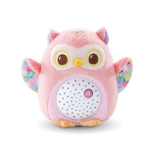 Nachtlicht Plüschtier VTech Lumi Eule Rosa 5 Farben 4 Stufen