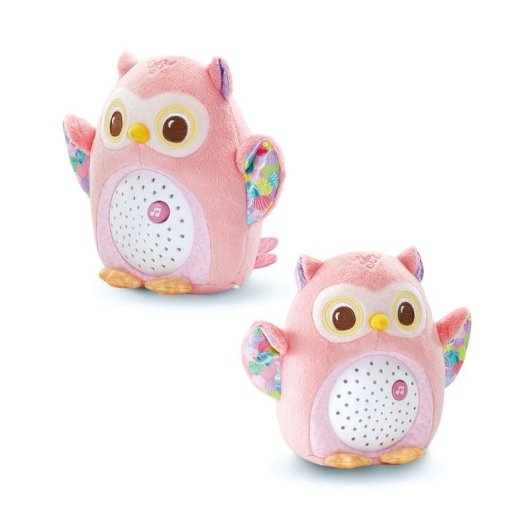 Nachtlicht Plüschtier VTech Lumi Eule Rosa 5 Farben 4 Stufen