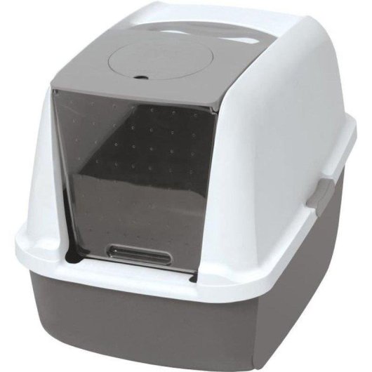 Cassetta igienica Catit Airsift Regular con tetto, porta fumata e filtro AirSift™ grigio