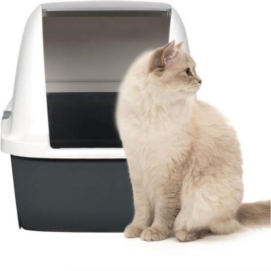 Cassetta igienica Catit Airsift Regular con tetto, porta fumata e filtro AirSift™ grigio