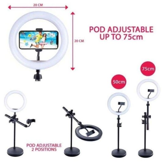 Kit Studio Video 2 in 1 Canal Toys LED Multicolore Treppiede 80 cm Schermo Verde XL