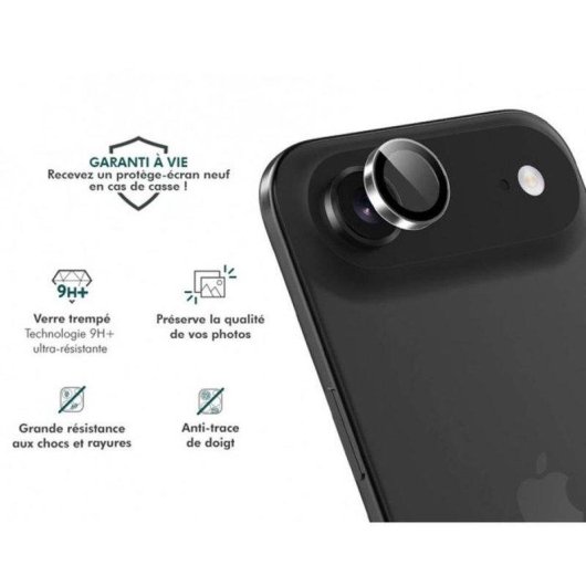 Protector de lente de cámara Force Glass vidrio templado 9H+ transparente para iPhone