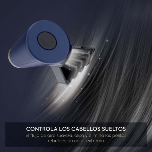 Spazzola Lisciante BaByliss Air Wand Ceramica Rotante Anti-Frizz Capelli Spessi Nero