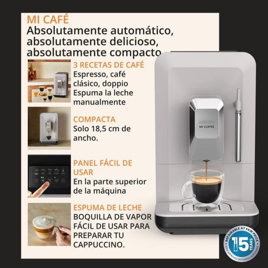 Cafetera superautomática Krups My Coffee EA2004 1,5 L 15 bares con molinillo integrado