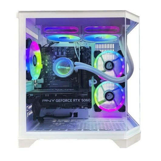 Desktop Nitropc Avançado AMD Ryzen 7 5800X 16GB 1TB M.2 RX 9060 XT Windows 11 Branco