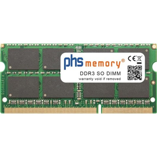 Mémoire RAM PHS-memory Terra 4GB DDR3 SO-DIMM 1333MHz LPDDR3 Noir