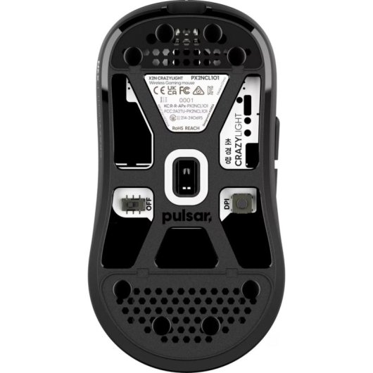 Maus Pulsar X2N Crazylight Mini Wireless Gaming 26000 DPI Schwarz Grip Tape