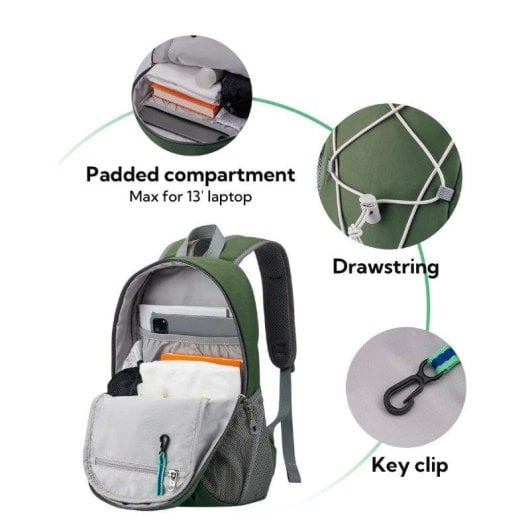 Mochila deportiva Waterfly FantasyStar 12L resistente al agua oliva