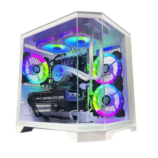 PC de bureau Nitropc Avancé AMD Ryzen 7 5800X 32GB 1TB SSD RTX 5060 Ti Windows 11 Blanc