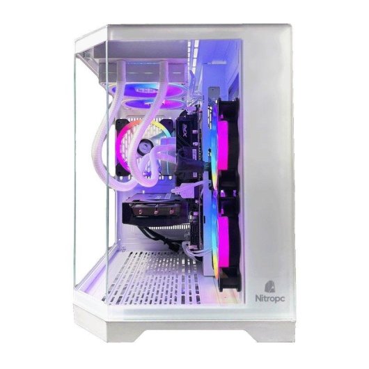 PC de bureau Nitropc Avancé AMD Ryzen 7 5800X 32GB 1TB SSD RTX 5060 Ti Windows 11 Blanc
