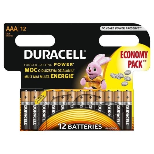 Duracell AAA Alkaline 1,5V Batterien 12er Pack