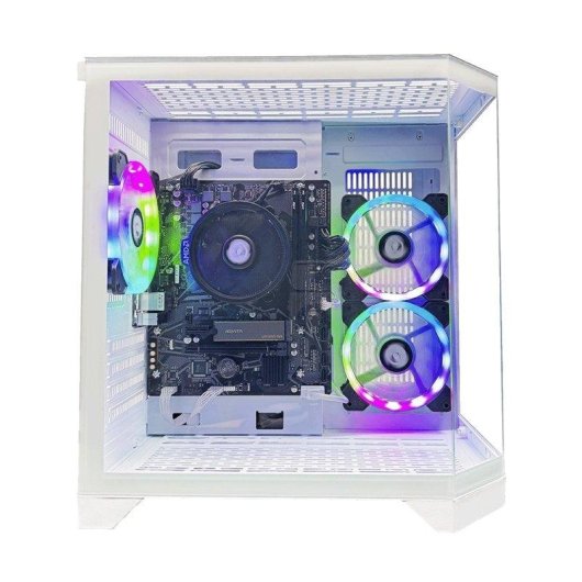 PC fisso Nitropc Pack Avanzato AMD Ryzen 3 3200G 8GB 480GB SSD Radeon RX Vega 7 Windows 11 Bianco Monitor 24"