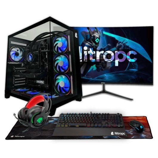 Desktop Nitropc Pack Extremo Intel Core i7-12700K 32GB 1TB SSD RTX 5060 Ti Windows 11